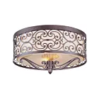 Maxim Lighting 21151WHUB Mondrian 2-Lights 60W Umber Bronze Flush Mount