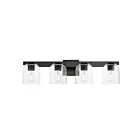 Maxim Lighting Scoop 21234CLBK 4-Lights 60W Black Vanity Light