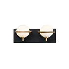 Maxim Lighting Revolve 21602SWBKGLD 2-Lights 4W Black/Gold Vanity Light