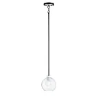 Maxim Lighting 21619CLBKAL Vessel 1-Light 60W Black/Brushed Aluminum Pendant