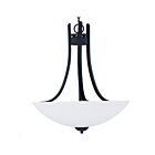Maxim Lighting 21654SWTXB Taylor 3-Lights 180W Textured Black Pendant