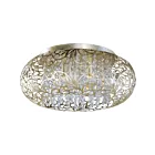 Maxim Lighting 24150BCGS Arabesque 7-Lights 3W Golden Silver Flush Mount