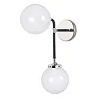 Maxim Lighting Atom 24722WTBKPN 2-Lights Black/Polished Nickel Wall Sconce