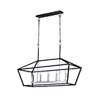 Maxim Lighting 25157TXBPN Abode 5-Lights 300W Textured Black/Polished Nickel Incandescent Chandelier
