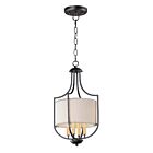 Maxim Lighting 25283WLBZAB Savant 4-Lights 240W Bronze/Antique Brass Incandescent Chandelier
