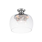 Maxim Lighting 26130CLBKSN Goblet 3-Lights 60W Black/Satin Nickel Semi-Flush Mount