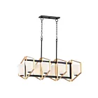 Maxim Lighting 26358SWGLDBK Oblique 8-Lights 480W Gold/Black Pendant