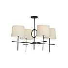 Maxim Lighting 27724OFCHL Paoli 4-Lights 240W Charcoal Bronze Incandescent Chandelier
