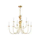 Maxim Lighting 2889GL Paloma 9-Lights 540W Gold Leaf Incandescent Chandelier