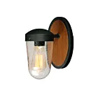 Maxim Lighting Lido 30011CDAPBK Antique Pecan/Black 60W Outdoor Wall Mount
