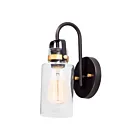 Maxim Lighting Magnolia 30170CLBZGLD 1-Light Bronze/Gold Wall Sconce
