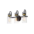 Maxim Lighting Magnolia 30172CLBZGLD 3-Lights 60W Bronze/Gold Vanity Light