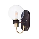 Maxim Lighting Bauhaus 30511CLBZSBR 1-Light Bronze/Satin Brass Wall Sconce