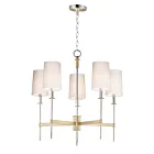 Maxim Lighting 32395OFSBRPN Uptown 5-Lights 300W Satin Brass/Polished Nickel Incandescent Chandelier