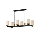 Maxim Lighting 32656SWBKAB Ruffles 6-Lights 360W Black/Antique Brass Pendant