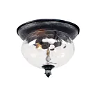 Maxim Lighting 3429WGOB Carriage House DC 2-Lights 40W Oriental Bronze Flush Mount
