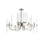 Maxim Lighting 38408CLPN Divine 8-Lights 480W Polished Nickel Incandescent Chandelier