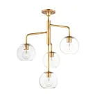 Maxim Lighting 38414CLNAB Branch 4-Lights 240W Natural Aged Brass Pendant