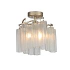 Maxim Lighting 39570WFLGS Victoria 3-Lights 60W Golden Silver Semi-Flush Mount
