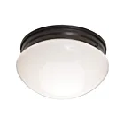 Maxim Lighting 5881WTOI Essentials 2-Lights 60W Oil Rubbed Bronze Flush Mount