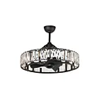 Maxim Lighting 61018BK Odeon 8-Lights 4W Black Fandelier