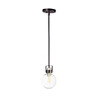 Maxim Lighting 90510CLBZSBR Bauhaus 1-Light 60W Bronze/Satin Brass Pendant