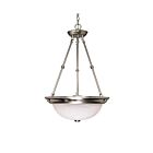 Nuvo Lighting 60-203 3-Light Brushed Nickel Hanging Lantern Pendant Light 