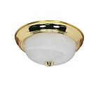 Nuvo Lighting 60-214 2-Light Polished Brass Ceiling Flush Mount Light