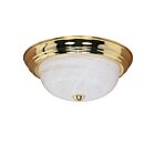 Nuvo Lighting 60-215 3-Light Polished Brass Ceiling Flush Mount Light