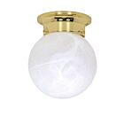 Nuvo Lighting 60-255 1-Light Polished Brass Ceiling Flush Mount Light
