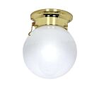 Nuvo Lighting 60-295 1-Light Polished Brass Ceiling Flush Mount Light