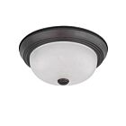 Nuvo Lighting 60-3145 2-Light Mahogany Bronze Ceiling Flush Mount Light