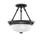 Nuvo Lighting 60-3148 2-Light Mahogany Bronze Ceiling Flush Mount Light