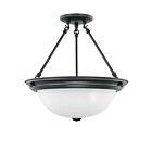 Nuvo Lighting 60-3151 3-Light Mahogany Bronze Ceiling Flush Mount Light