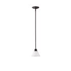 Nuvo Lighting Empire 60-3172 1-Light Mahogany Bronze Mini Pendant Light 