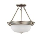 Nuvo Lighting 60-3245 2-Light Brushed Nickel Ceiling Flush Mount Light