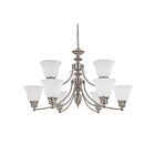 Nuvo Lighting Empire 60-3256 9-Light Brushed Nickel Chandelier