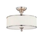 Nuvo Lighting Candice 60-4737 3-Light Brushed Nickel Ceiling Flush Mount Light