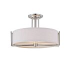 Nuvo Lighting Gemini 60-4758 3-Light Brushed Nickel Ceiling Flush Mount Light