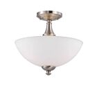 Nuvo Lighting Patton 60-5044 3-Light Brushed Nickel Ceiling Flush Mount Light