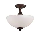 Nuvo Lighting Patton 60-5144 3-Light Prairie Bronze Ceiling Flush Mount Light