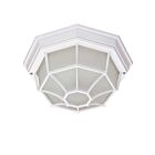 Nuvo Lighting 60-534 1-Light White Caged Outdoor Ceiling Light Light