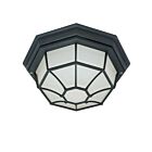Nuvo Lighting 60-536 1-Light Textured Black Caged Outdoor Ceiling Light Light