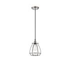 Nuvo Lighting Vintage 60-5401 1-Light Polished Nickel Mini Pendant Light 