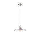 Nuvo Lighting Vintage 60-5406 1-Light Polished Nickel Pendant Light