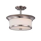 Nuvo Lighting Mobili 60-5450 2-Light Brushed Nickel Ceiling Flush Mount Light