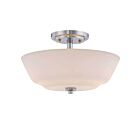 Nuvo Lighting Willow 60-5806 2-Light  Polished Nickel Ceiling Flush Mount Light