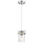 Nuvo Lighting Antebellum 60-6734 1-Light 60W Polished Nickel Cord Mini Pendant