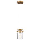 Nuvo Lighting Antebellum 60-6735 1-Light 60W Vintage Brass Rod Mini Pendant