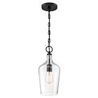 Nuvo Lighting Hartley 60-6749 1-Light 100W Matte Black Chain Pendant